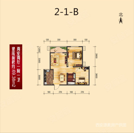 西城雅居2室2厅1卫70㎡南47万