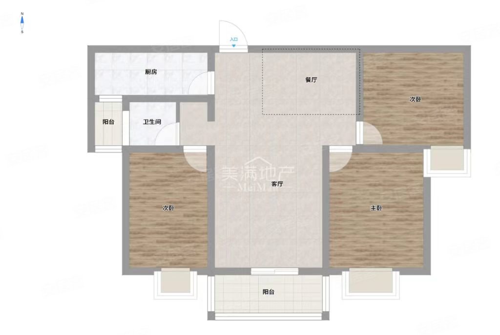 馨华佳苑3室2厅1卫118㎡南北68万