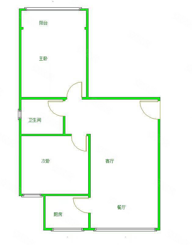 二郎庙商业金街小区2室2厅1卫85㎡南北31.5万