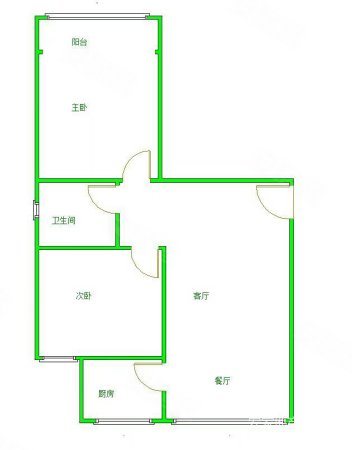 二郎庙商业金街小区2室2厅1卫85㎡南北31.5万