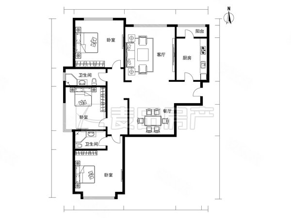 北京朝阳北苑林奥嘉园林奥嘉园 三居室 电梯房 奥森公园 家具家电齐全