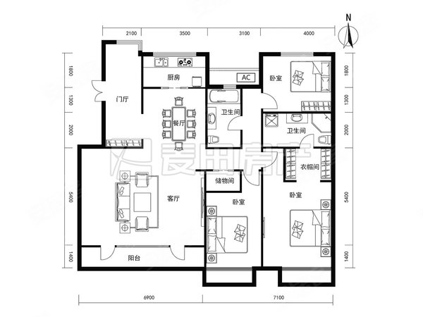 北京朝阳孙河泰禾北京院子(公寓住宅)南北通透 3室2厅  泰禾北京院子