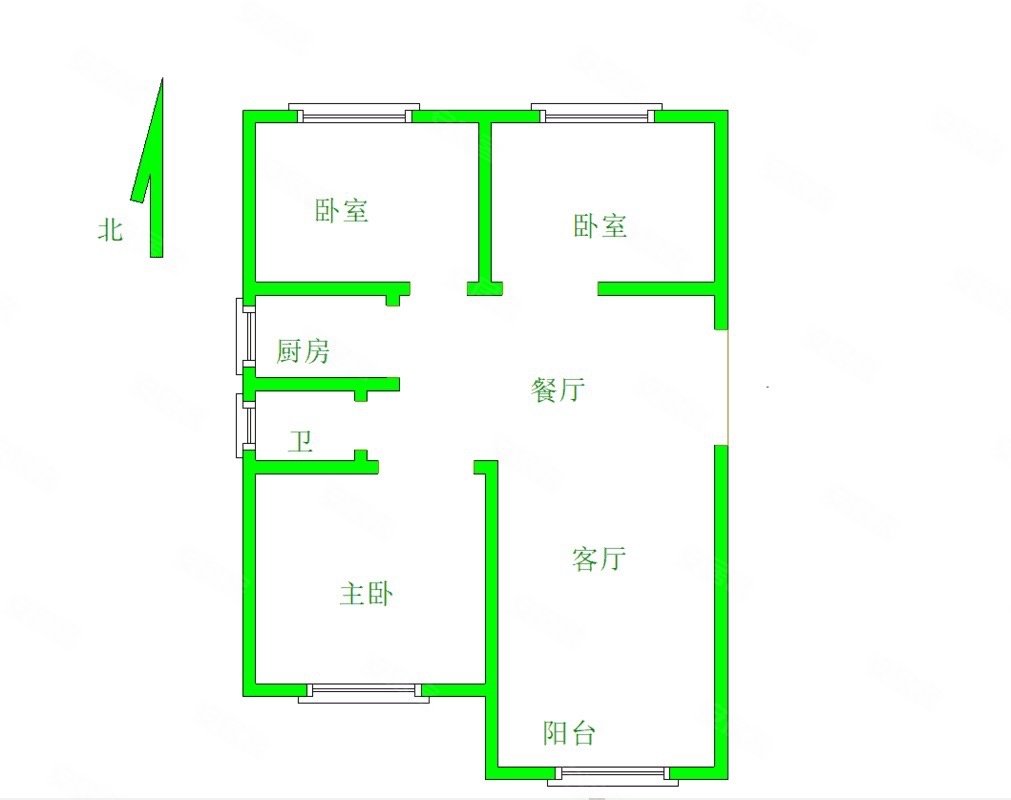 城投伴山居3室2厅1卫120.08㎡南北219万