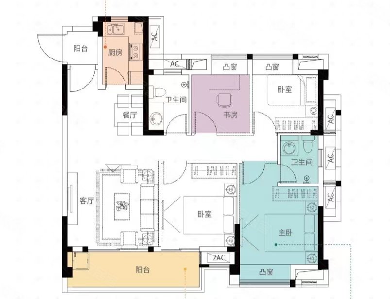 急售 价格可谈 户型方正 高得房 双地铁 晋安湖小高层,大东海晋棠府