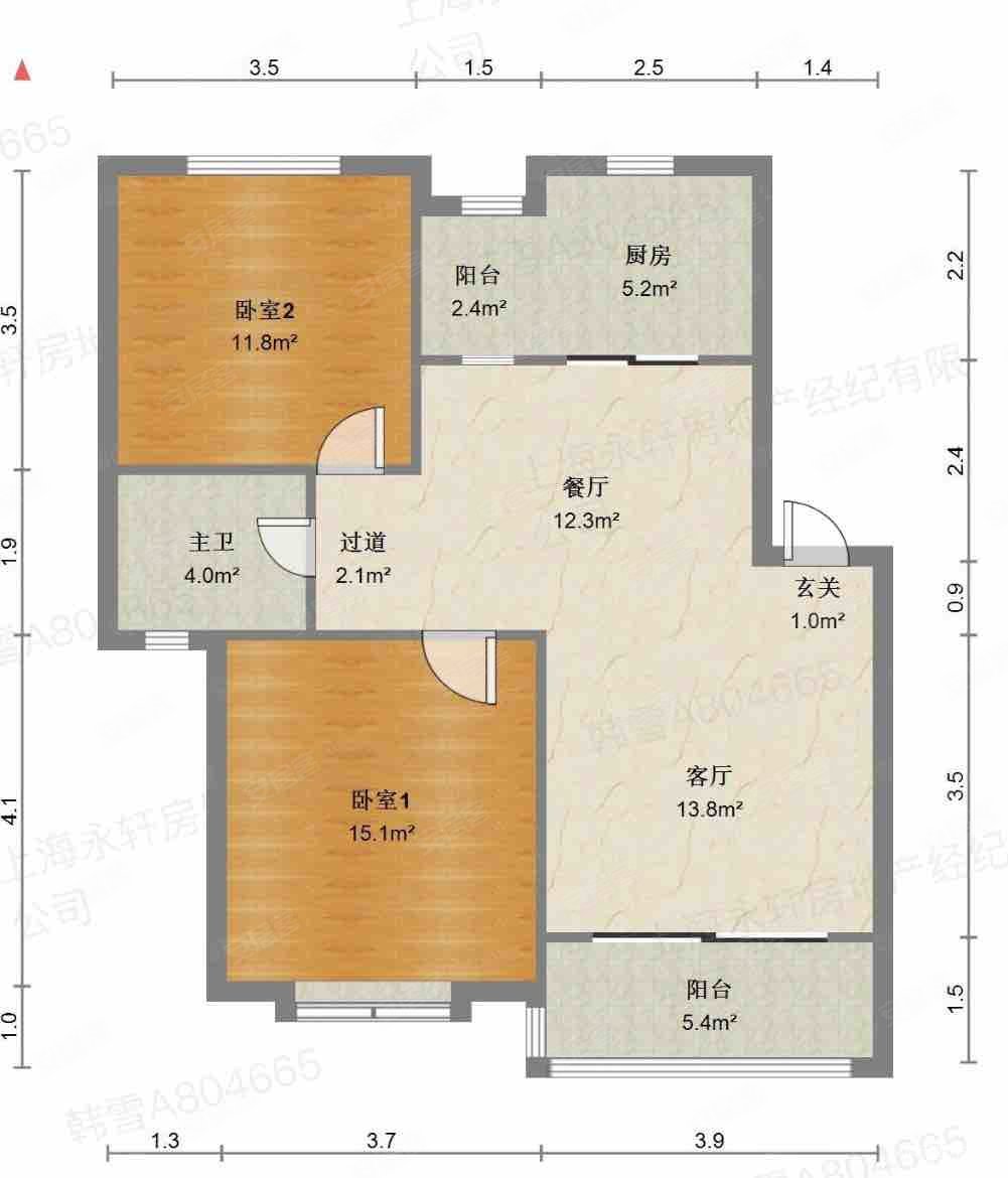 莲怡苑2室2厅1卫82.6㎡南北560万