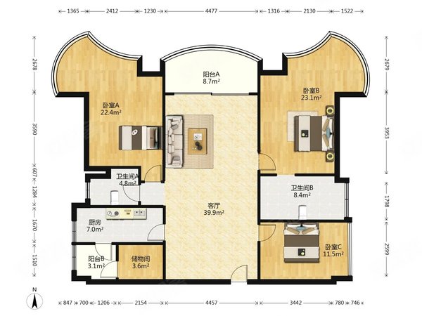 【多图】黄埔花园,大沙地租房,黄埔花园 3 房 148 方 交通便利 素质