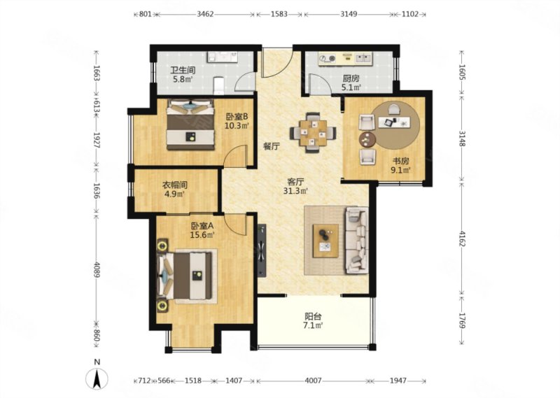 商业配套齐全 高楼层视野无遮挡 带电梯 精装好房 满五 ,普华浅水湾