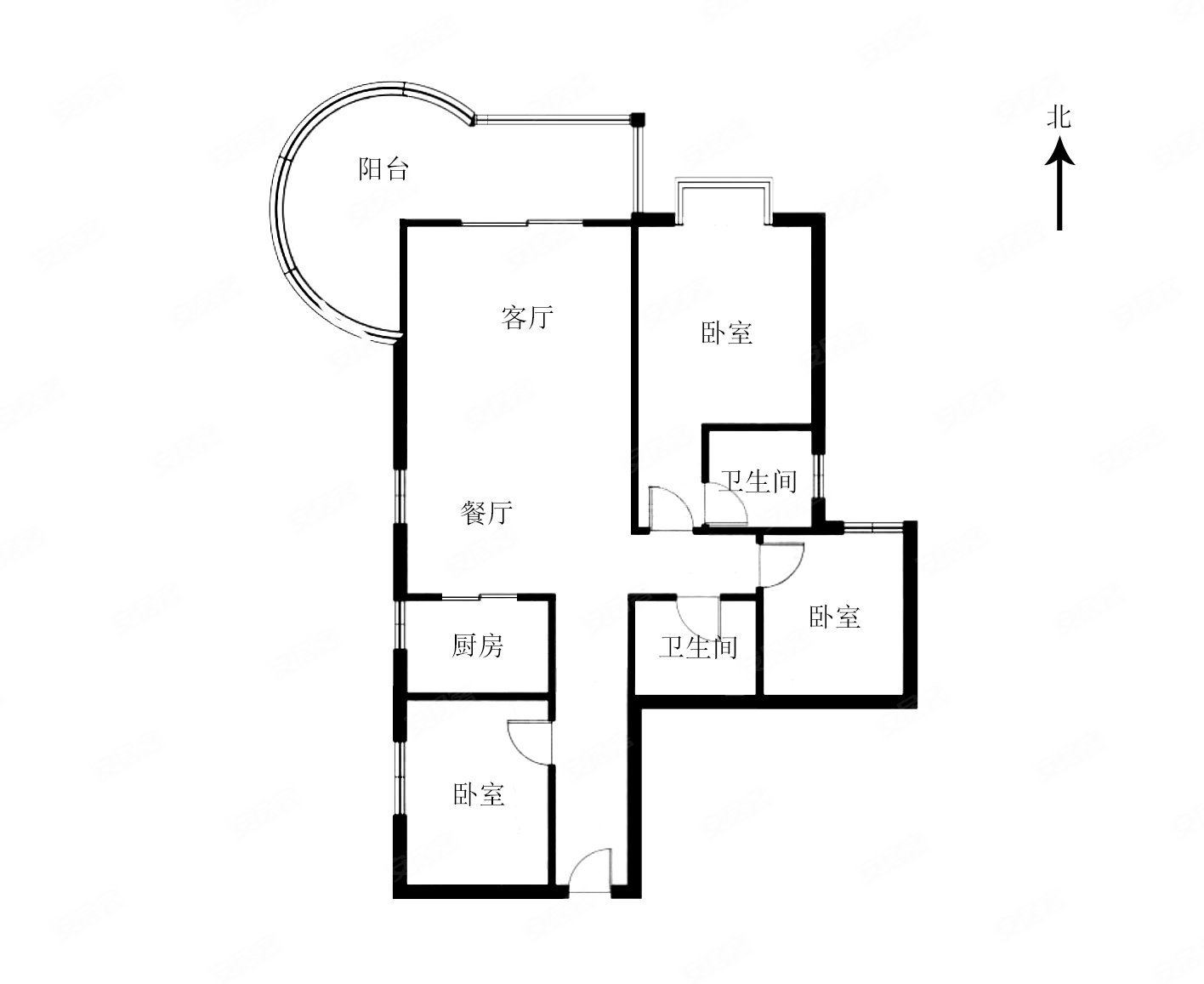 华侨海景城3室2厅2卫101.36㎡西北750万