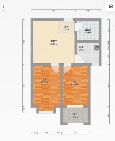 金玉豪庭4室2厅1卫82㎡南北65万