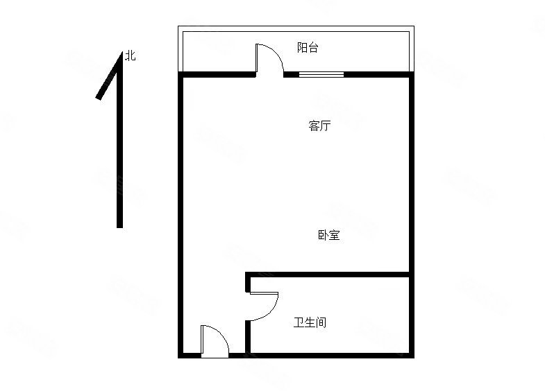 怡景花园1室0厅1卫29.3㎡南120万