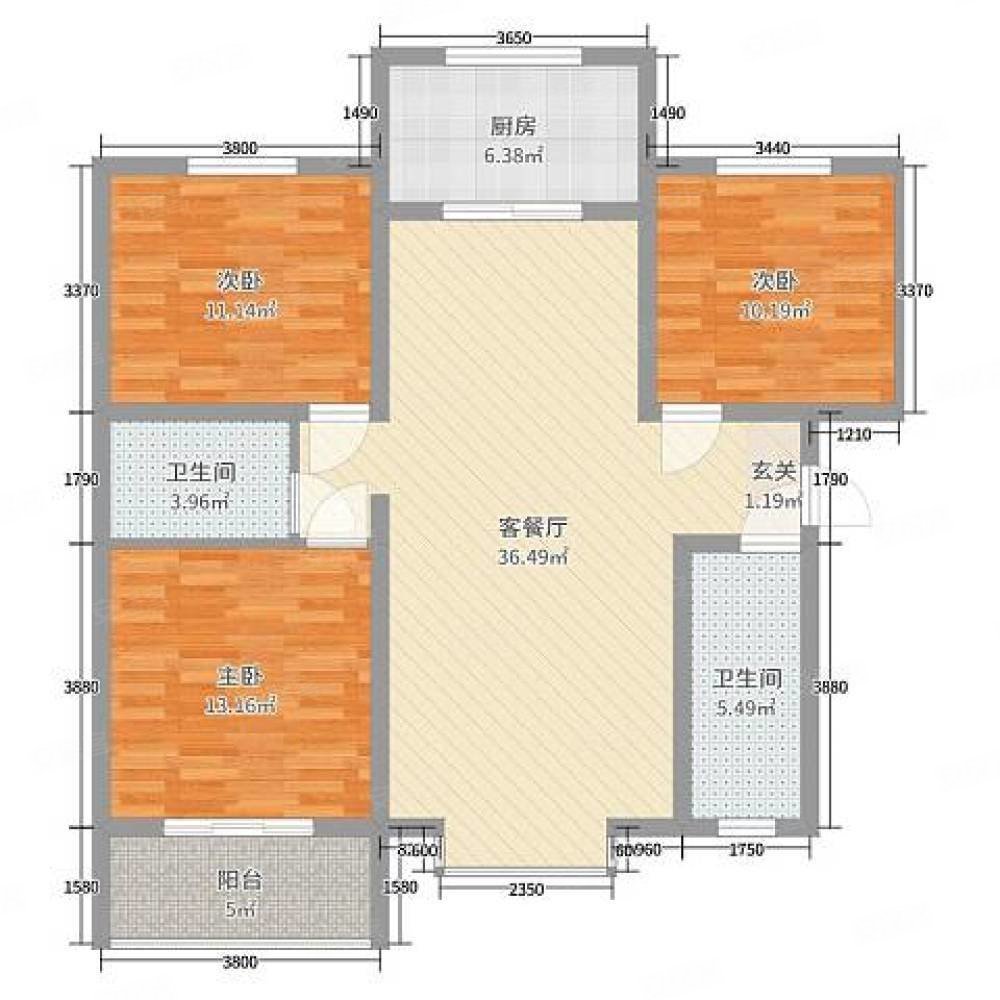 地区税务局家属院3室2厅2卫140㎡东西61万