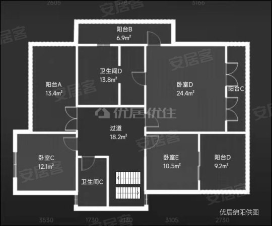 富临卢卡美郡6室3厅5卫259㎡东南328万