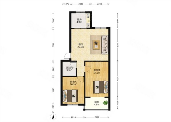 景墨书香雅苑精装未住人一楼带花园洋房带家具家电拎包入住
