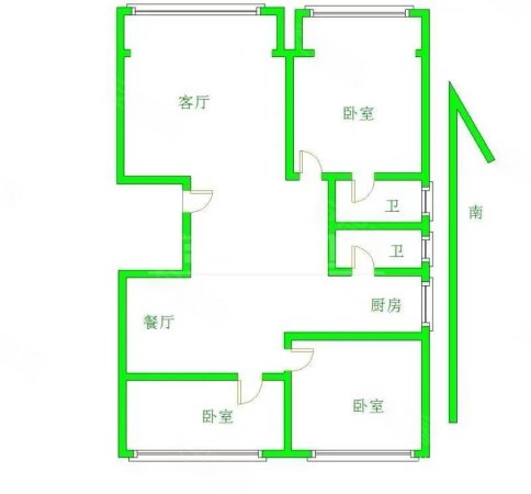 兴盛国际花园3室2厅2卫118㎡南北89万