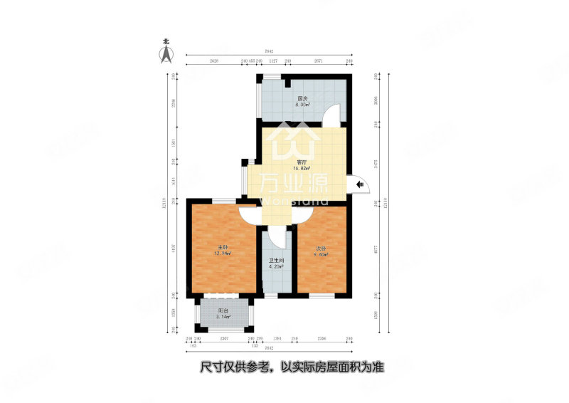 新馨家园(滨海)2室1厅1卫77.33㎡西南84万