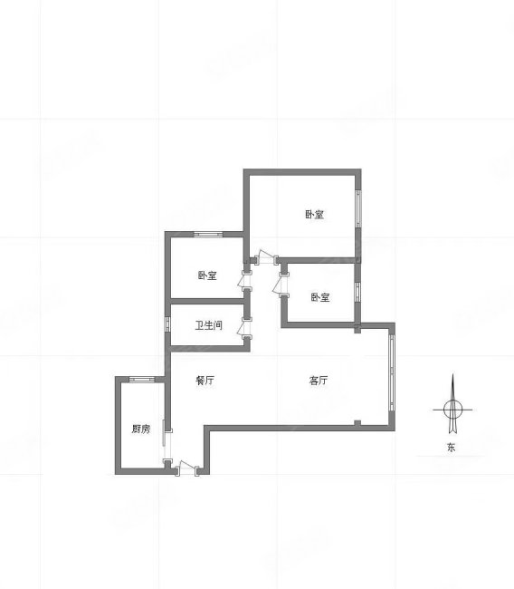 桂馥家园3室2厅1卫70㎡南北95万