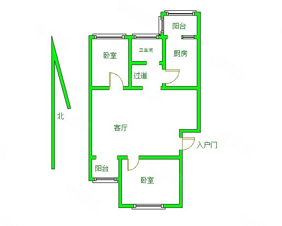 承泽苑2室1厅1卫80.19㎡南北285万