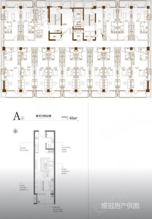 鲁商蓝岸丽舍(商住楼)1室1厅1卫45㎡南北62万