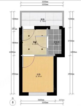 泗东新村1室1厅1卫32.59㎡南95万