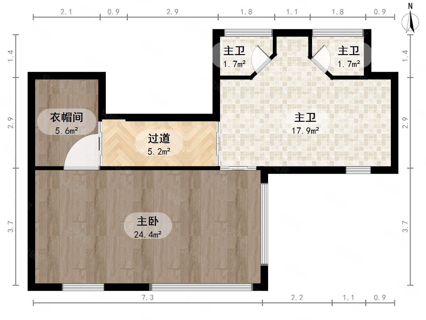 远洋天著春秋(二期别墅)4室3厅6卫308㎡南北2850万