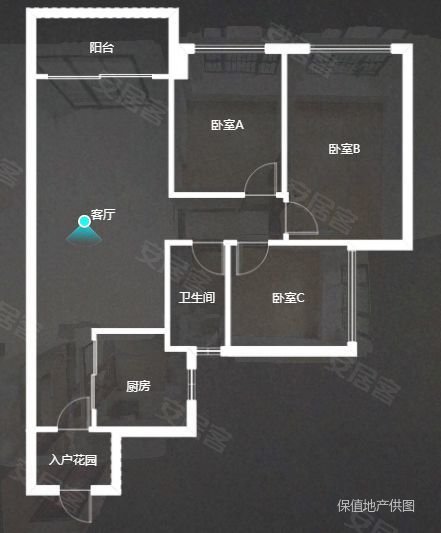 碧桂园映象3室2厅1卫88.83㎡南71.5万