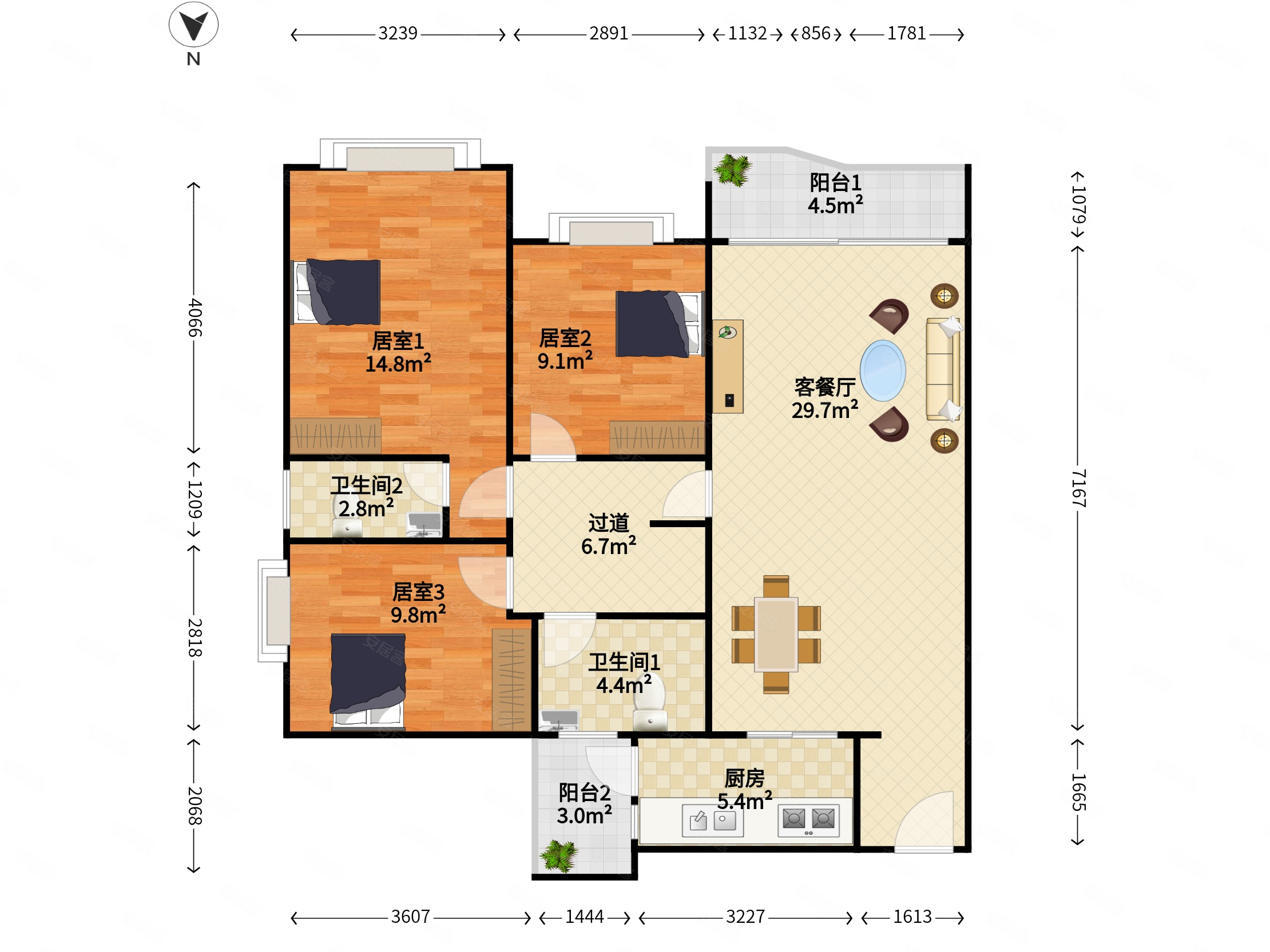 新出3房2卫,南向电梯小高层,孖岭翰岭双地铁口,合正逸园