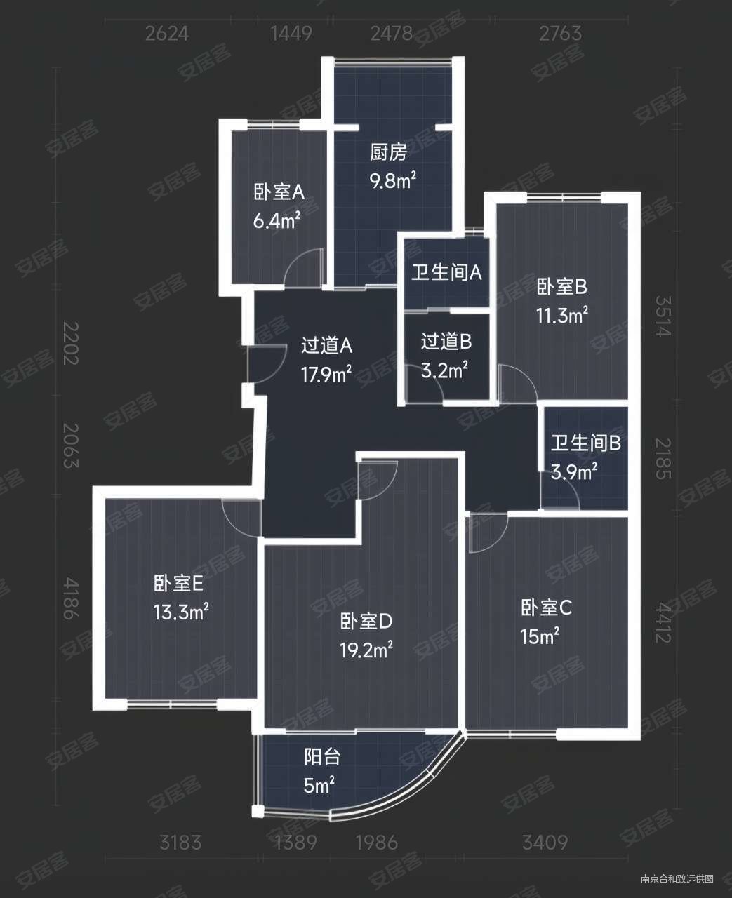 石城家园4室2厅2卫133.57㎡南北327万