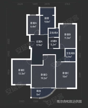 石城家园4室2厅2卫133.57㎡南北327万