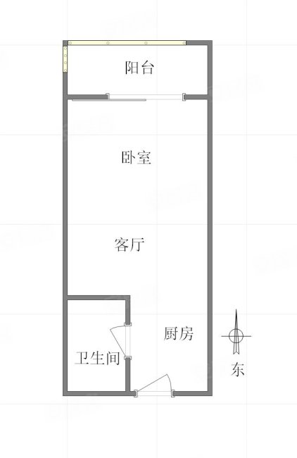 碧桂园嘉誉1室1厅1卫30㎡南34万