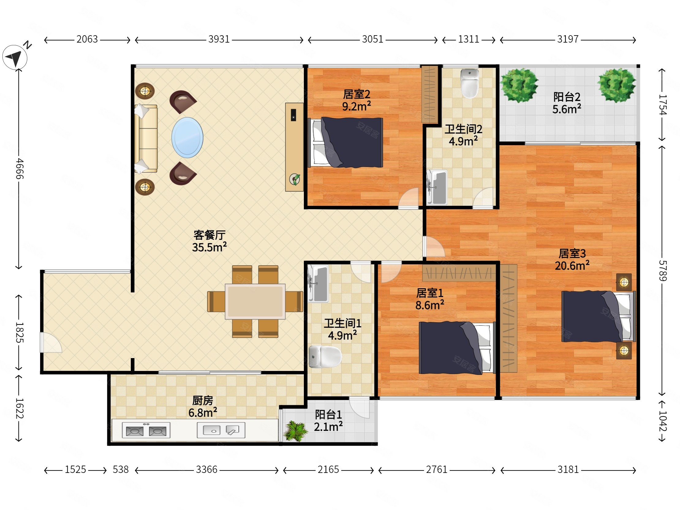 阅山华府新上指导价3室2厅,安静不吵!