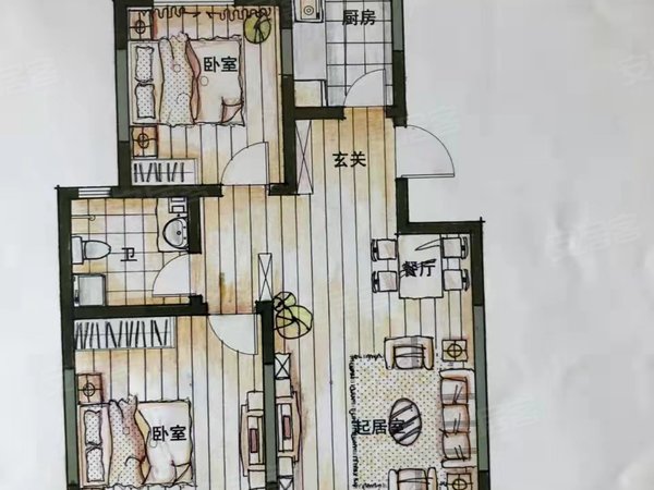 青岛黄岛薛家岛南岛小镇押一付一 带暖气 南岛小镇 精装修套二 短租到