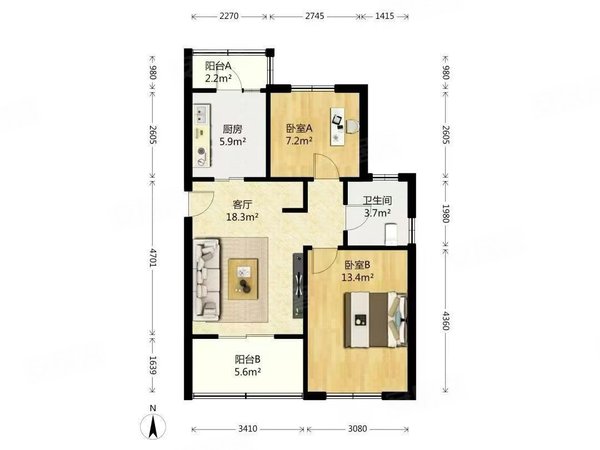 上海奉贤金汇金碧苑brt旁 金碧苑 精装两房出租房源真实图片