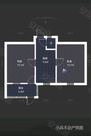 丝织小区(苗圃路)2室1厅1卫47.93㎡南北95万