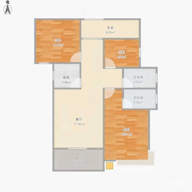 怡景御园3室2厅2卫131㎡南北75.8万