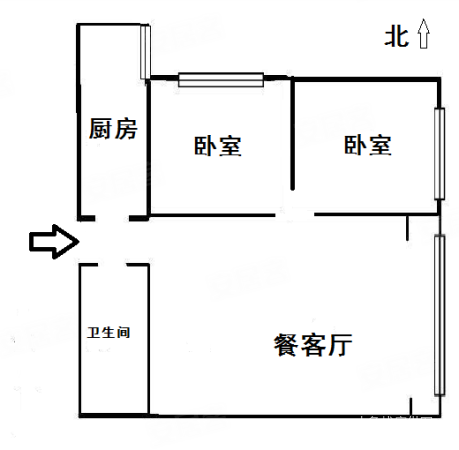 尚座花园2室2厅1卫90㎡东63万