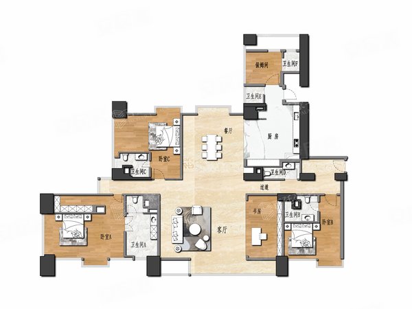 【多图】华侨城苏河湾(公寓住宅),老北站租房,塔尖高区,风云际会山高