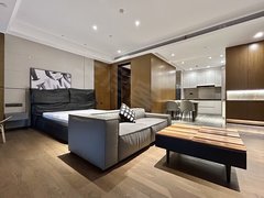 郑州郑东新区北龙湖金融岛 现场实拍 精装一室 定制家具 中央空调 超大落地窗!出租房源真实图片