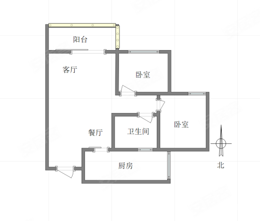 重庆师范大学师大苑2室2厅1卫87.95㎡南北70万