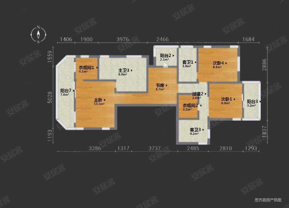 庆隆南山高尔夫国际社区柏翠庄5室2厅6卫395㎡东北498万