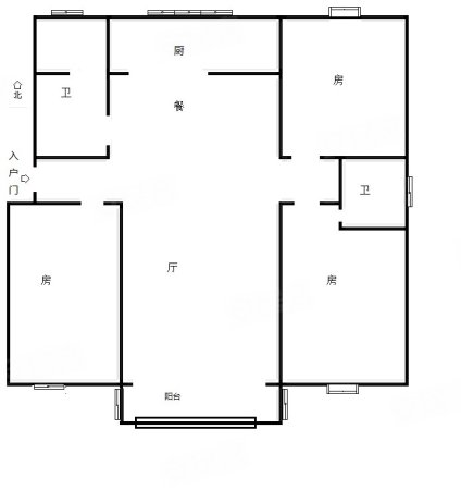 四建桂苑3室2厅2卫138㎡南北89.8万