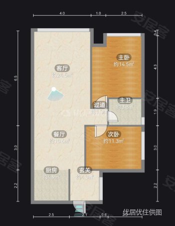 保利春天大道莫奈花园2室2厅1卫80.02㎡南北48万