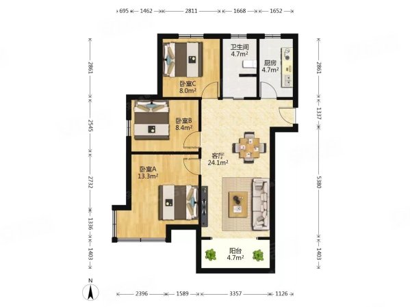 翡翠花园翡翠湖地铁口精装自住大学城商圈家具家电全送 翡翠花园文昌苑二手房 6万 3室2厅 1卫 93 41平米 合肥安居客
