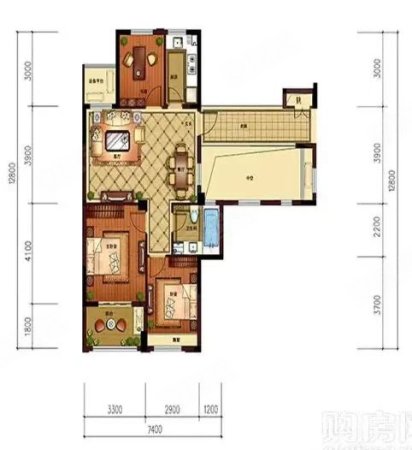 野风春晓九龙大道3室2厅1卫881平方米