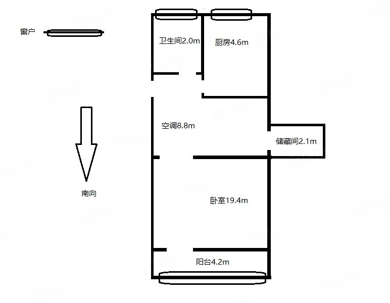 大慧寺12号院1室1厅1卫47.7㎡南北471万