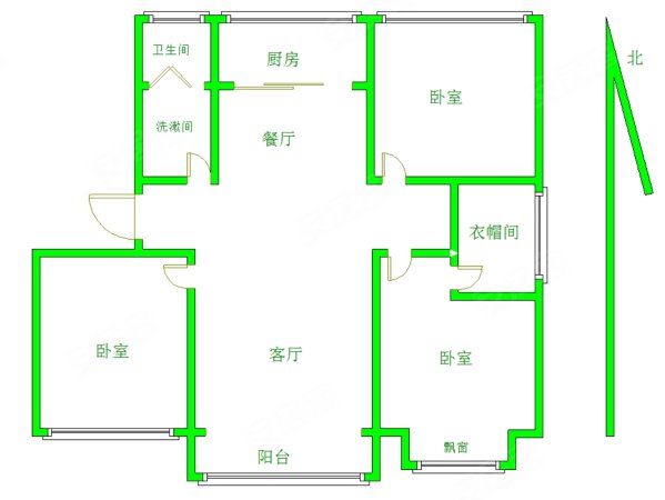 香江博仕源(东区)3室2厅2卫130㎡南北82万