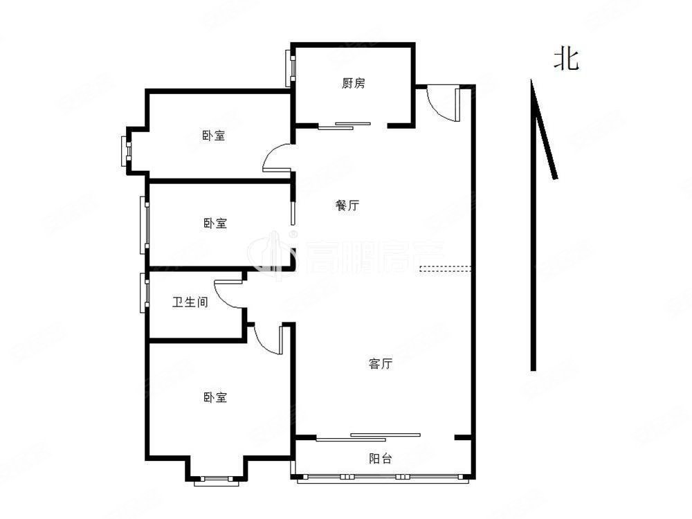 中骏蓝湾尚都(公寓住宅)3室2厅1卫89.87㎡西南165万