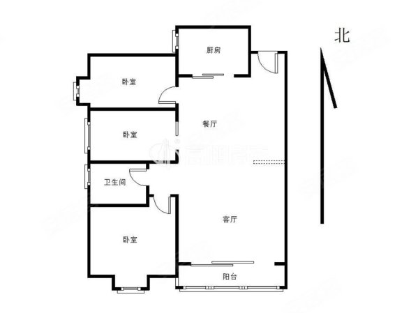 中骏蓝湾尚都(公寓住宅)3室2厅1卫89.87㎡西南165万