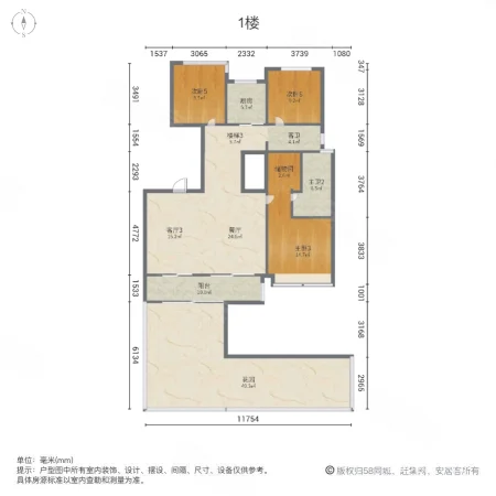 合景映月湾5室2厅2卫393㎡南北520万