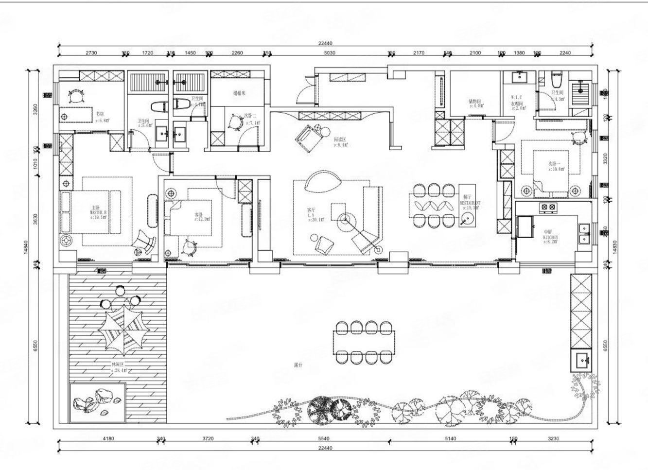 三湘未来海岸(商住楼)4室2厅3卫255.45㎡南北1290万