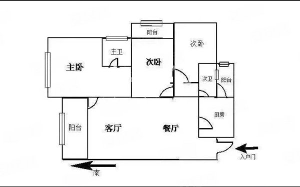 时代俊园香草芳苑3室2厅2卫130㎡南北79万